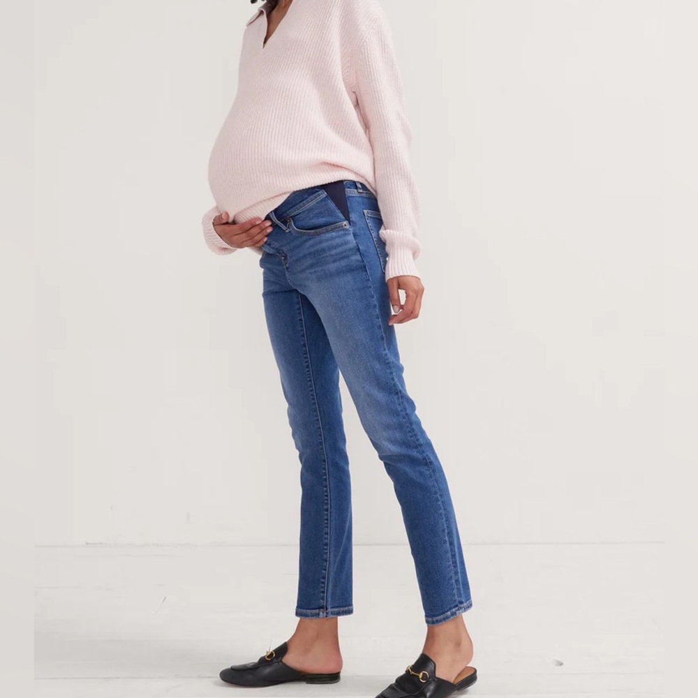 Hatch Collection Slim Maternity Jeans size 30 indigo wash